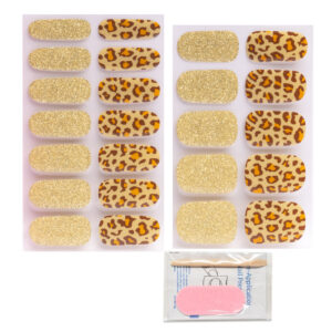 Sticker pentru unghii din gel pinx. - Glitter Leopard