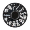 Carusel mini ornamente albe cu reflexii