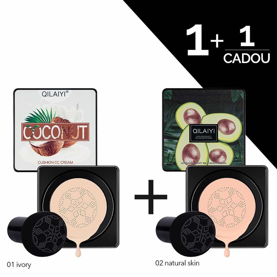 CC Cream Coconut Ivory + Fond de Ten BB Cream Avocado, Natural Skin CADOU CC Cream Coconut Ivory + Fond de Ten BB Cream Avocado, Natural Skin CADOU