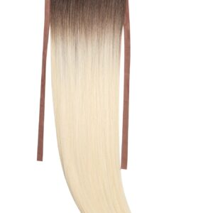 Coada Fibra Sintetica 55cm Ombre Saten Blond Platinat