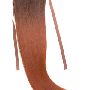 Coada Fibra Sintetica 55cm Ombre Saten Roscat Deschis
