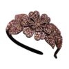 Coronita Floare Cristale 3D Roz Crem