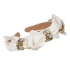 Coronita Fundite Satin Alb Si Pietre