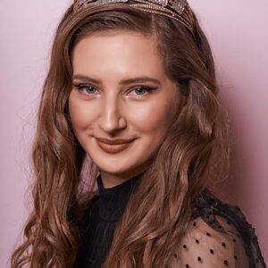 Coronita Tiara Cristale Auriu