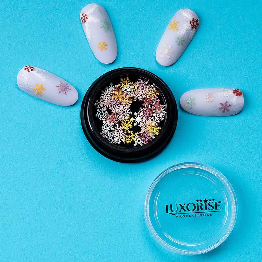Decoratiuni Unghii LUXORISE, Colorful Snowflakes Decoratiuni Unghii LUXORISE, Colorful Snowflakes