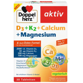 D3 + K2 + Calciu + Magneziu 30tb