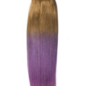 Extensii Clip-On DELUXE Ombre Blond Aluna/Mov pastel