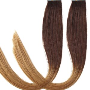 Extensii Tape-On VIP Ombre Ciocolatiu-Blond Miere