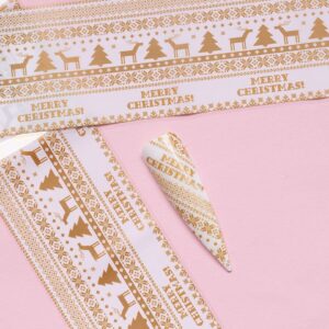 Folie de Transfer Unghii LUXORISE, Gold Christmas