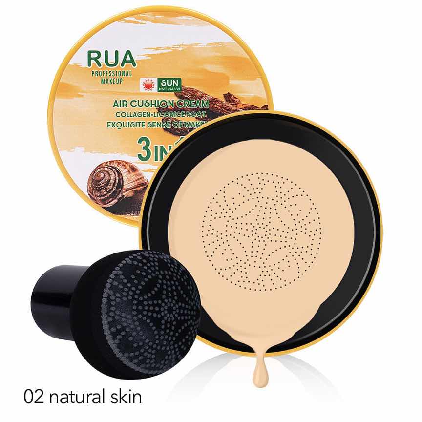 Fond de Ten Air Cusion Cream 3 in 1 Collagen & Licorice Root RUA, 02 Natural Skin Fond de Ten Air Cusion Cream 3 in 1 Collagen & Licorice Root RUA, 02 Natural Skin