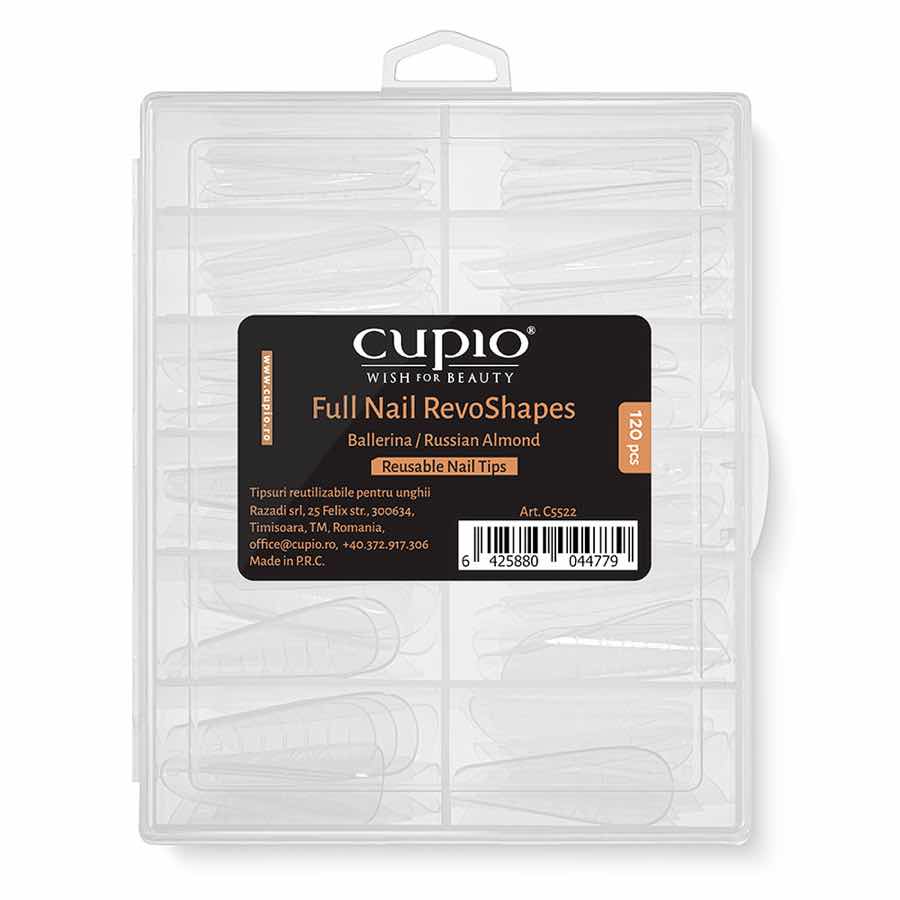 Tipsuri Full Nail RevoShapes Ballerina/ Russian Almond - Apex 30% set 120 bucati Tipsuri Full Nail RevoShapes Ballerina/ Russian Almond - Apex 30% set 120 bucati