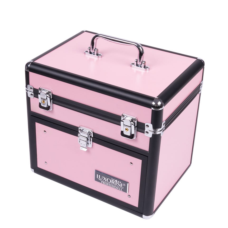 Geanta Makeup din Aluminiu, Pink Euphoria - LUXORISE Geanta Makeup din Aluminiu, Pink Euphoria - LUXORISE