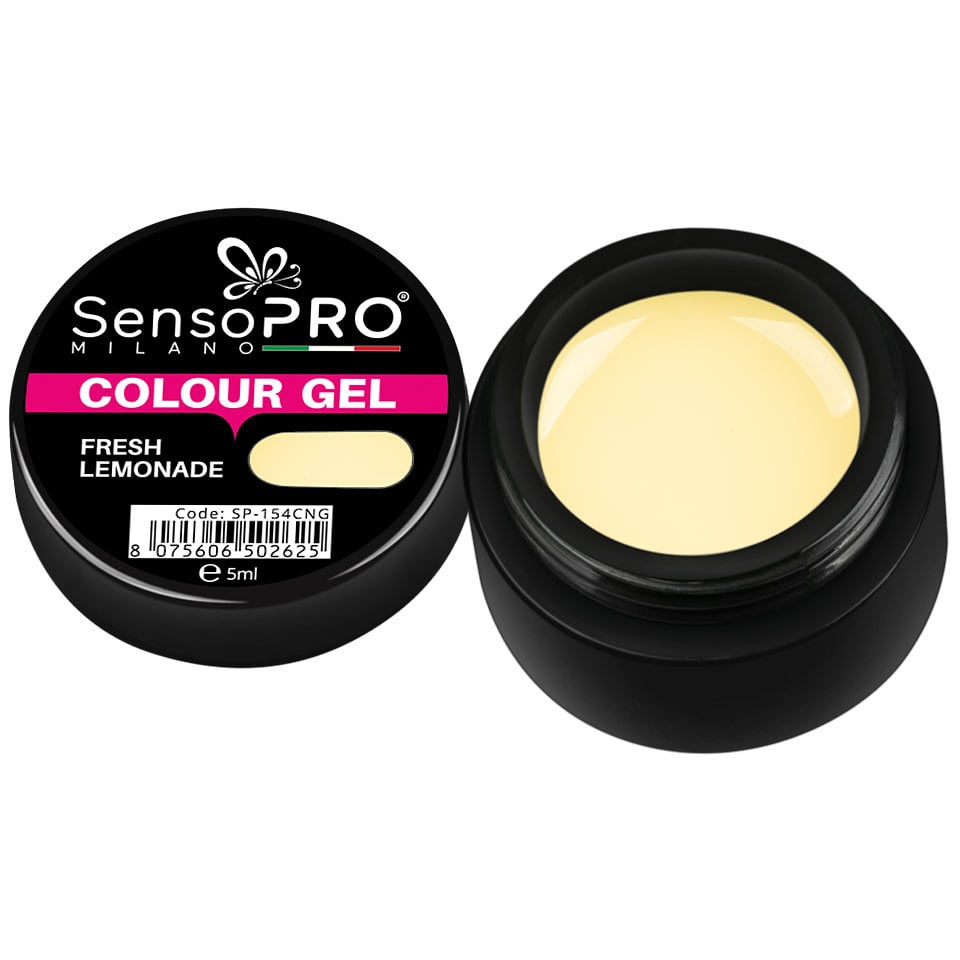 Gel UV Colorat Fresh Lemonade 5ml, SensoPRO Milano Gel UV Colorat Fresh Lemonade 5ml, SensoPRO Milano