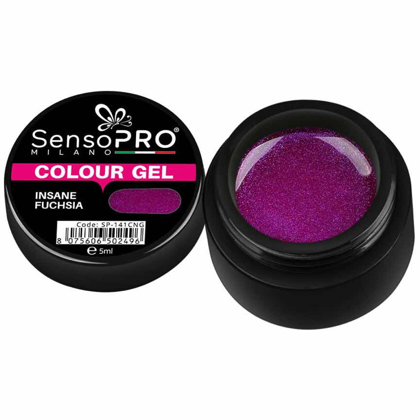 Gel UV Colorat Insane Fuchsia 5ml, SensoPRO Milano Gel UV Colorat Insane Fuchsia 5ml, SensoPRO Milano