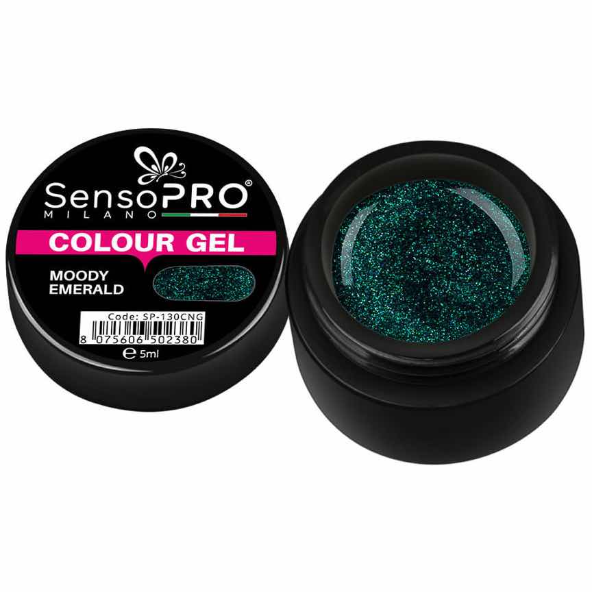 Gel UV Colorat Moody Emerald 5ml, SensoPRO Milano Gel UV Colorat Moody Emerald 5ml, SensoPRO Milano