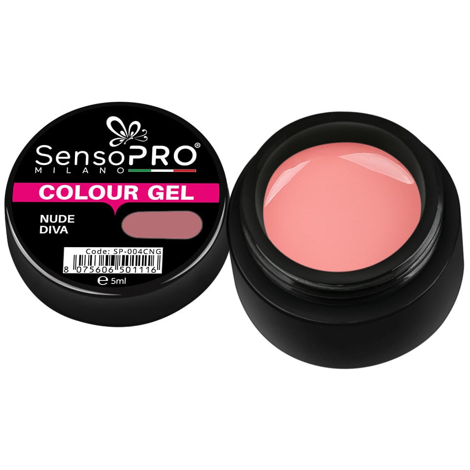 Gel UV Colorat Nude Diva 5ml, SensoPRO Milano Gel UV Colorat Nude Diva 5ml, SensoPRO Milano