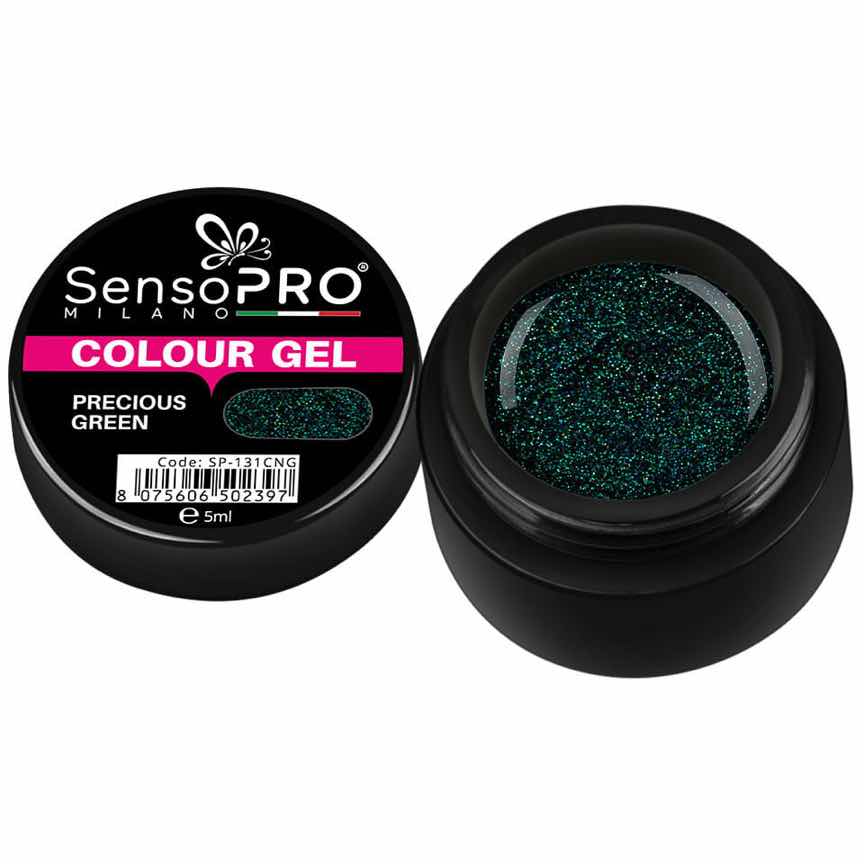 Gel UV Colorat Precious Green 5ml, SensoPRO Milano Gel UV Colorat Precious Green 5ml, SensoPRO Milano