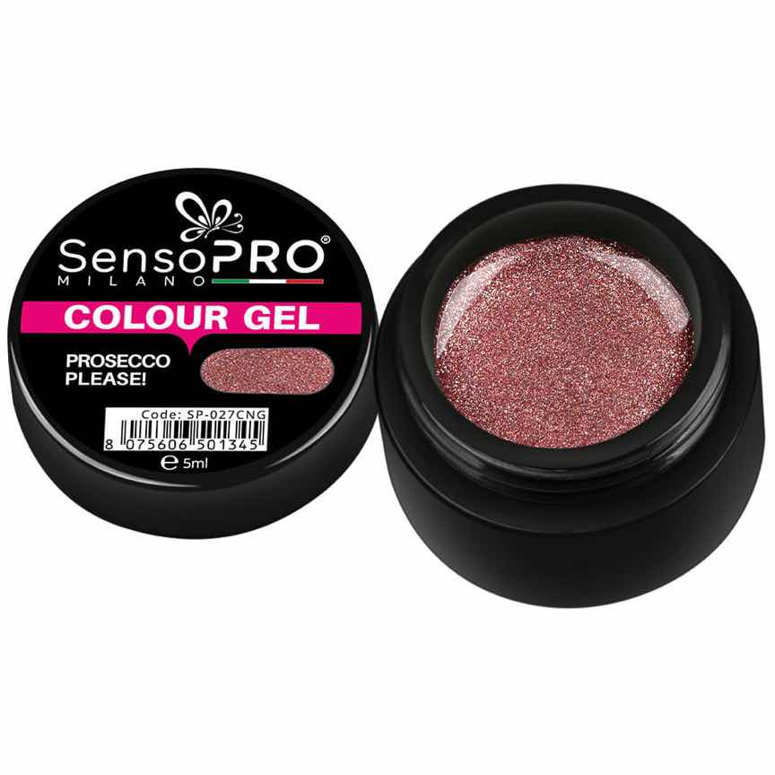 Gel UV Colorat Prosecco Please! 5ml, SensoPRO Milano Gel UV Colorat Prosecco Please! 5ml, SensoPRO Milano