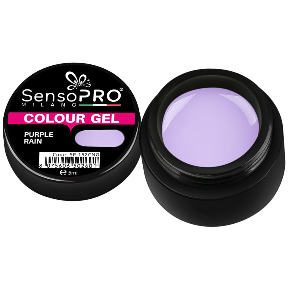 Gel UV Colorat Purple Rain 5ml, SensoPRO Milano Gel UV Colorat Purple Rain 5ml, SensoPRO Milano