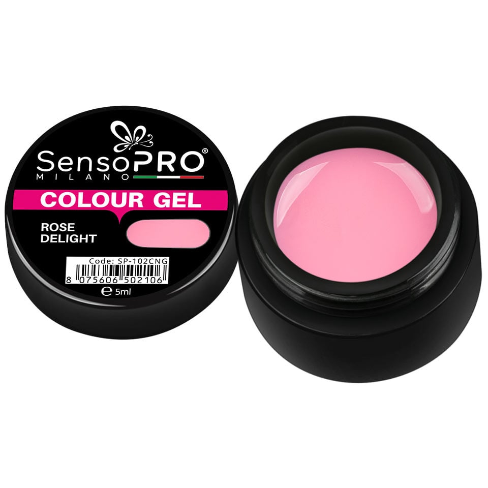 Gel UV Colorat Rose Delight, SensoPRO Milano Gel UV Colorat Rose Delight, SensoPRO Milano