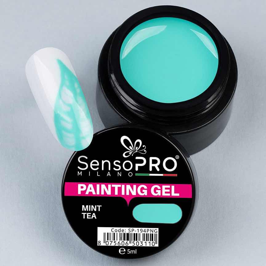 Gel UV Pictura Unghii Mint Tea 5ml, SensoPRO Milano Gel UV Pictura Unghii Mint Tea 5ml, SensoPRO Milano