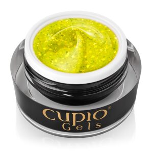 Glitter Neon Builder Gel - Sweet Lime 15ml
