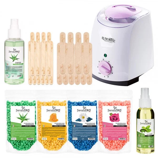 Kit Epilare Ceara cu Incalzitor Ceara Expert Care LUXORISE Kit Epilare Ceara cu Incalzitor Ceara Expert Care LUXORISE