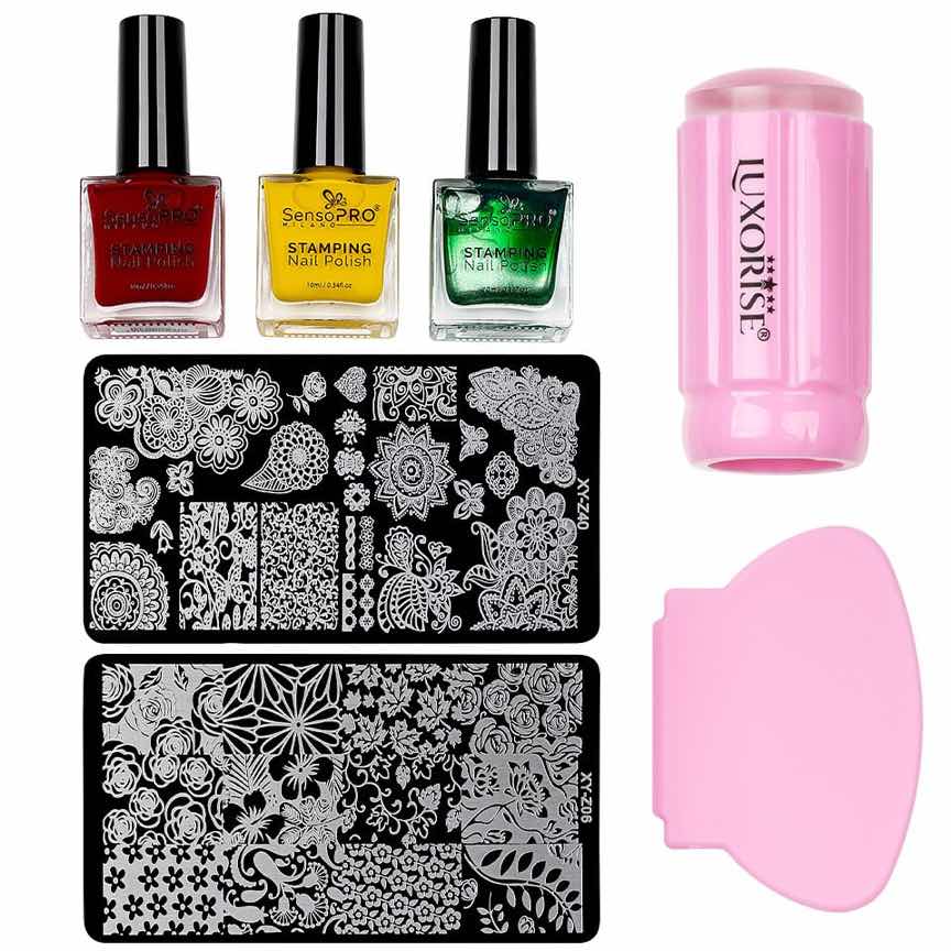 Kit Nail Art cu Stampila, Oja SensoPRO, Matrita - Hollywood Nails Kit Nail Art cu Stampila, Oja SensoPRO, Matrita - Hollywood Nails
