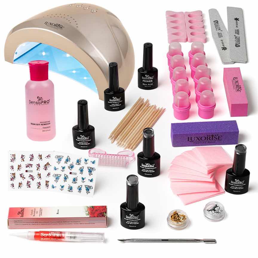 Kit Oja Semipermanenta SensoPRO 10ml cu Lampa UV LED #03 Kit Oja Semipermanenta SensoPRO 10ml cu Lampa UV LED #03