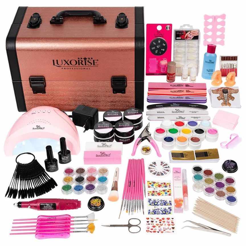 Kit Unghii False cu Gel SensoPRO 15ml si Geanta LUXORISE - Promotie #12 + CADOU 12 Geluri Kit Unghii False cu Gel SensoPRO 15ml si Geanta LUXORISE - Promotie #12 + CADOU 12 Geluri
