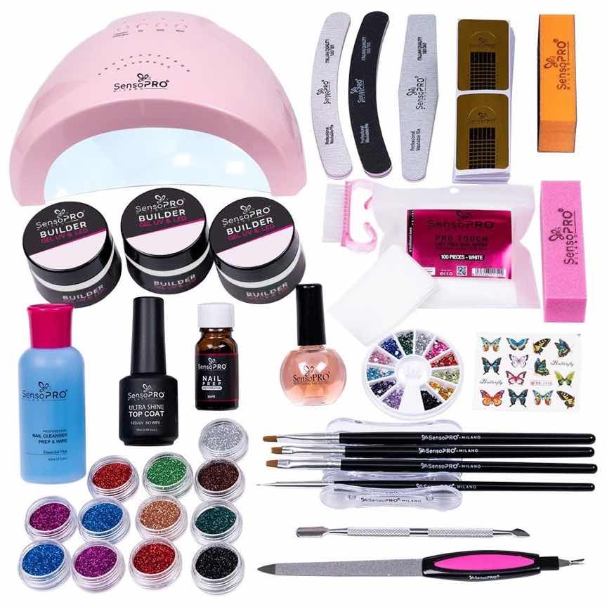 Kit Unghii Gel cu Lampa SensoPRO Milano - Promotie #06 Kit Unghii Gel cu Lampa SensoPRO Milano - Promotie #06