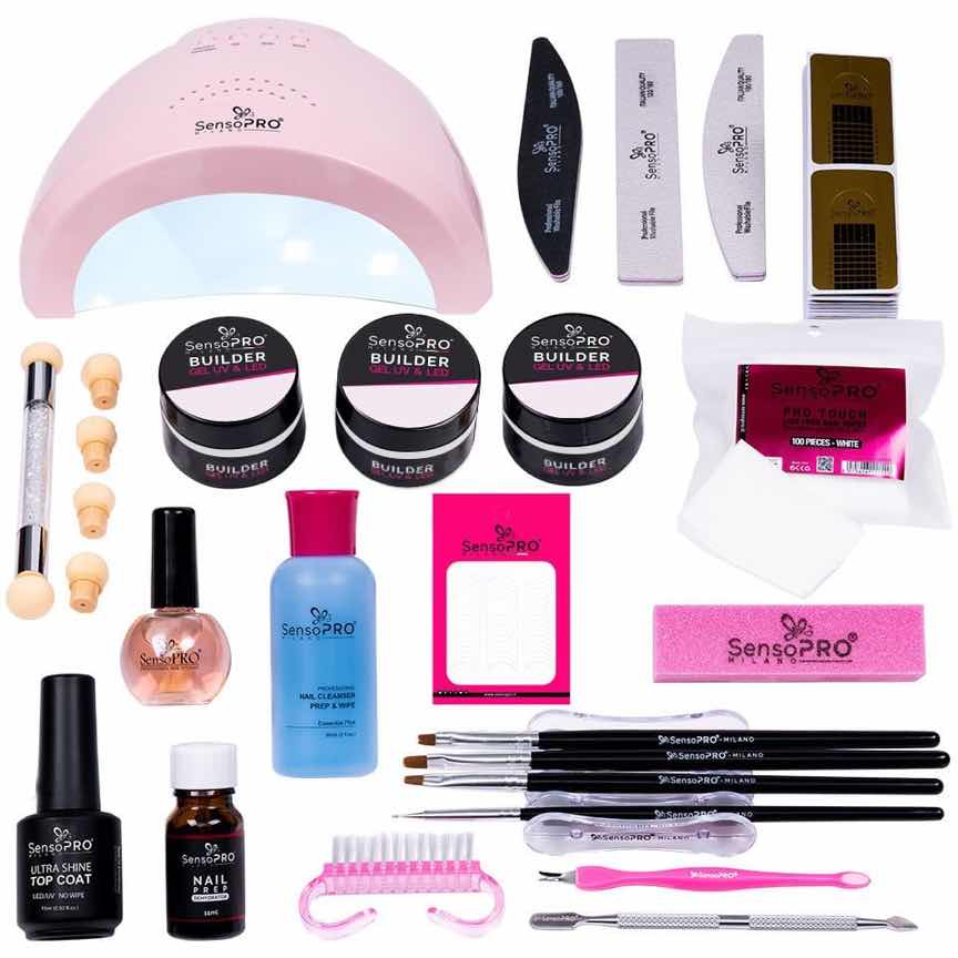 Kit Unghii Gel Manichiura French & Baby Boomer SensoPRO Milano - Promotie #05 Kit Unghii Gel Manichiura French & Baby Boomer SensoPRO Milano - Promotie #05