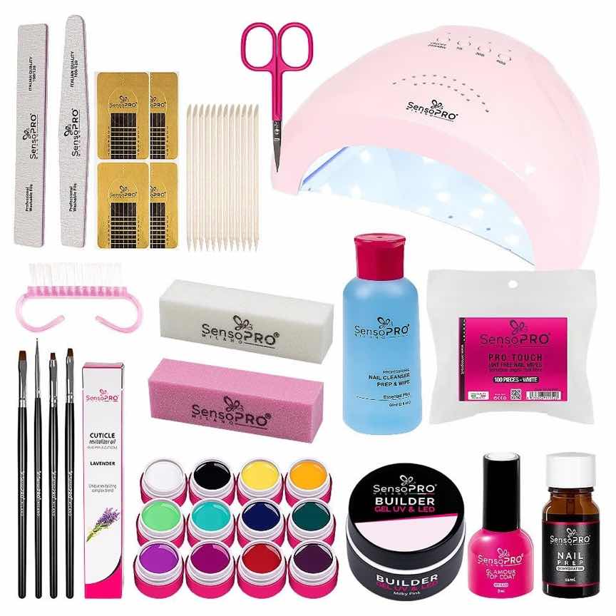 Kit Unghii Gel SensoPRO Color Joy + Lampa UV LED Kit Unghii Gel SensoPRO Color Joy + Lampa UV LED