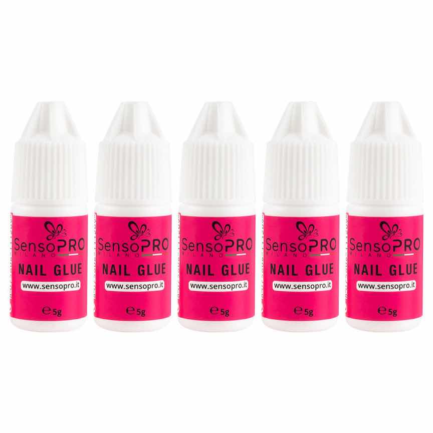 Lipici Unghii Tipsuri Nail Glue SensoPRO Milano, set 5 x 5g Lipici Unghii Tipsuri Nail Glue SensoPRO Milano, set 5 x 5g