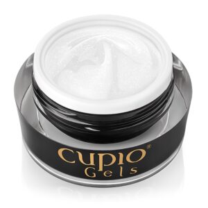 Gel pentru tehnica fara pilire - Make-Up Fiber Sparkle Ivory 15 ml