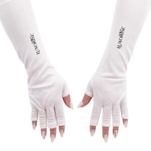 Manusi Protectie UV LUXORISE - alb marime universala L38 cm