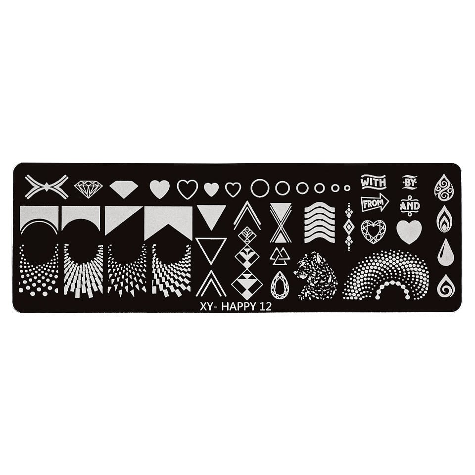 Matrita Metalica Stampila Unghii LUXORISE, Abstract Love Matrita Metalica Stampila Unghii LUXORISE, Abstract Love