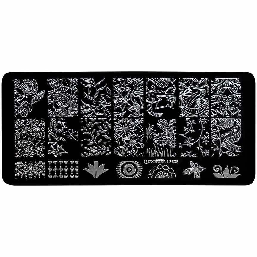 Matrita Metalica Stampila Unghii LUXORISE, Nature Rebirth Matrita Metalica Stampila Unghii LUXORISE, Nature Rebirth