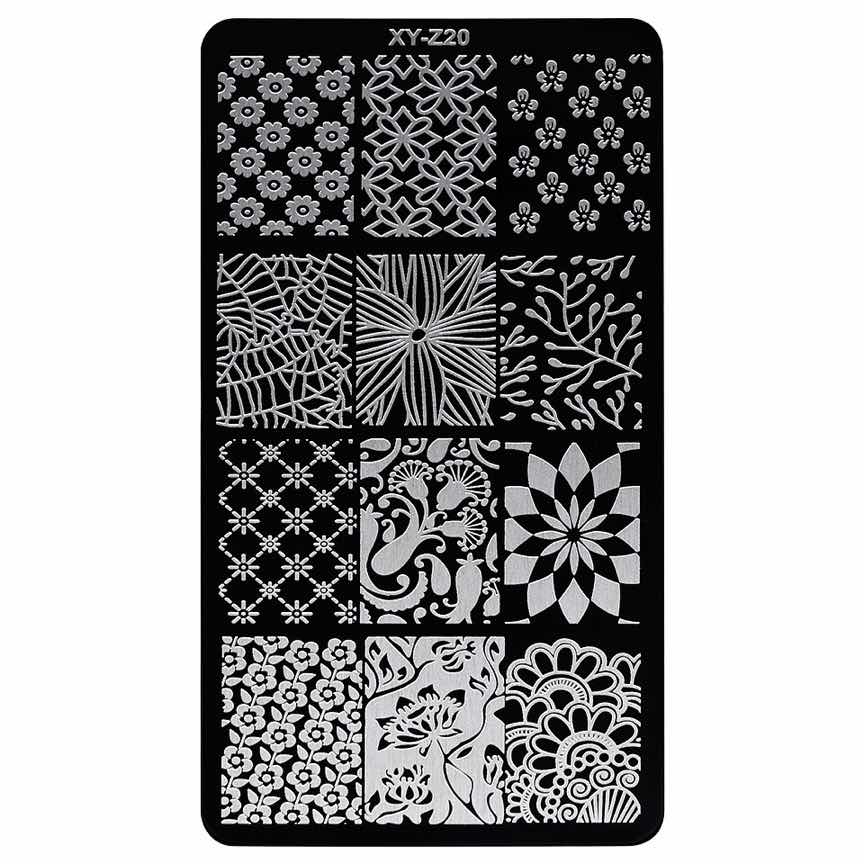 Matrita Metalica Stampila Unghii LUXORISE, Pursuit of Grace XY-Z20 Matrita Metalica Stampila Unghii LUXORISE, Pursuit of Grace XY-Z20