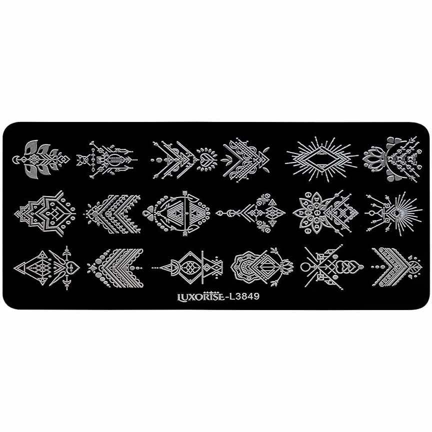Matrita Metalica Stampila Unghii LUXORISE, Tribal Vision Matrita Metalica Stampila Unghii LUXORISE, Tribal Vision