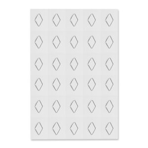 Decor de unghii transparent - Romb