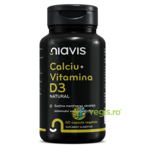 Calciu + Vitamina D3 Natural 60cps