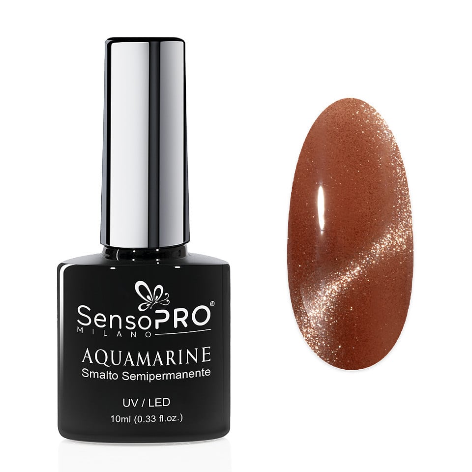 Oja Semipermanenta Aquamarine SensoPRO Milano 10ml, Rosewood Royale Oja Semipermanenta Aquamarine SensoPRO Milano 10ml, Rosewood Royale