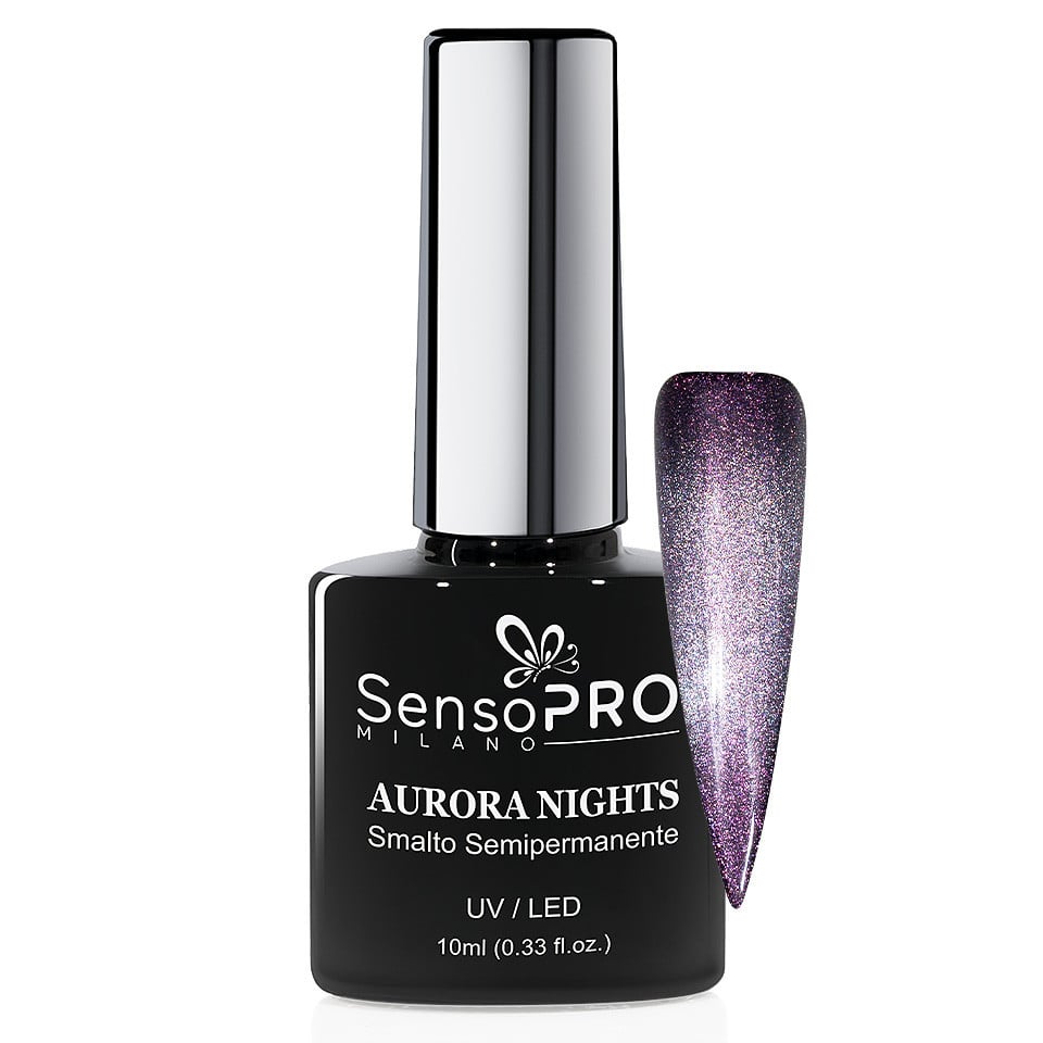 Oja Semipermanenta Aurora Nights SensoPRO Milano 10ml, Forzen Sapphire 09 Oja Semipermanenta Aurora Nights SensoPRO Milano 10ml, Forzen Sapphire 09