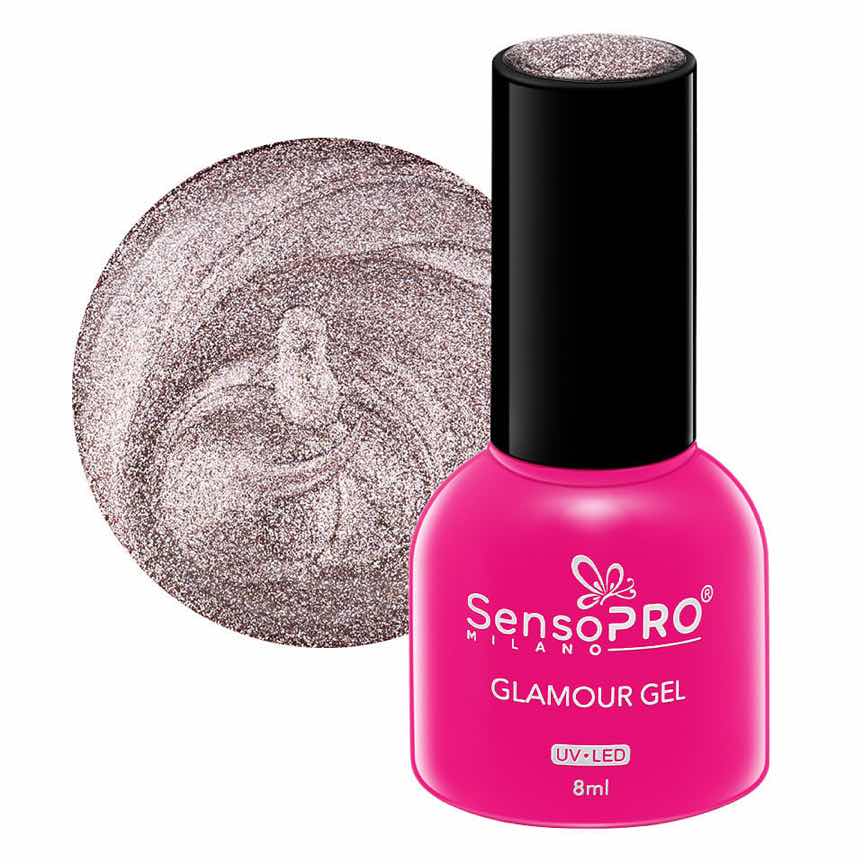 Oja Semipermanenta Glamour Gel SensoPRO Milano 8ml, Glam Treasury #63 Oja Semipermanenta Glamour Gel SensoPRO Milano 8ml, Glam Treasury #63