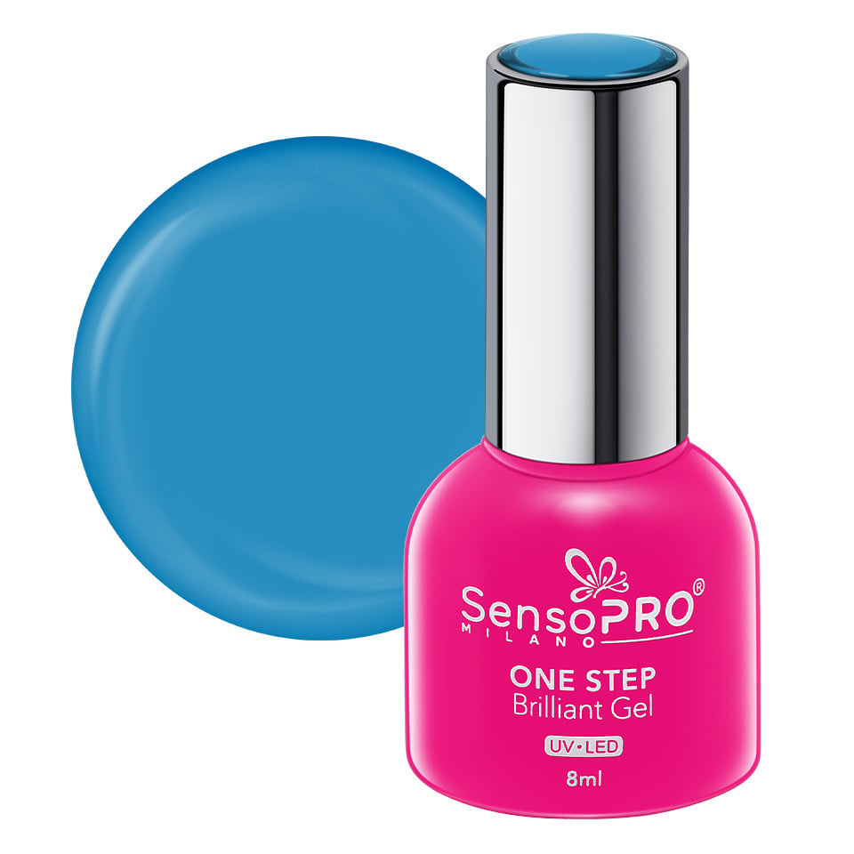 Oja Semipermanenta One Step Brilliant Gel SensoPRO Milano 8ml, Blue Story #115 Oja Semipermanenta One Step Brilliant Gel SensoPRO Milano 8ml, Blue Story #115