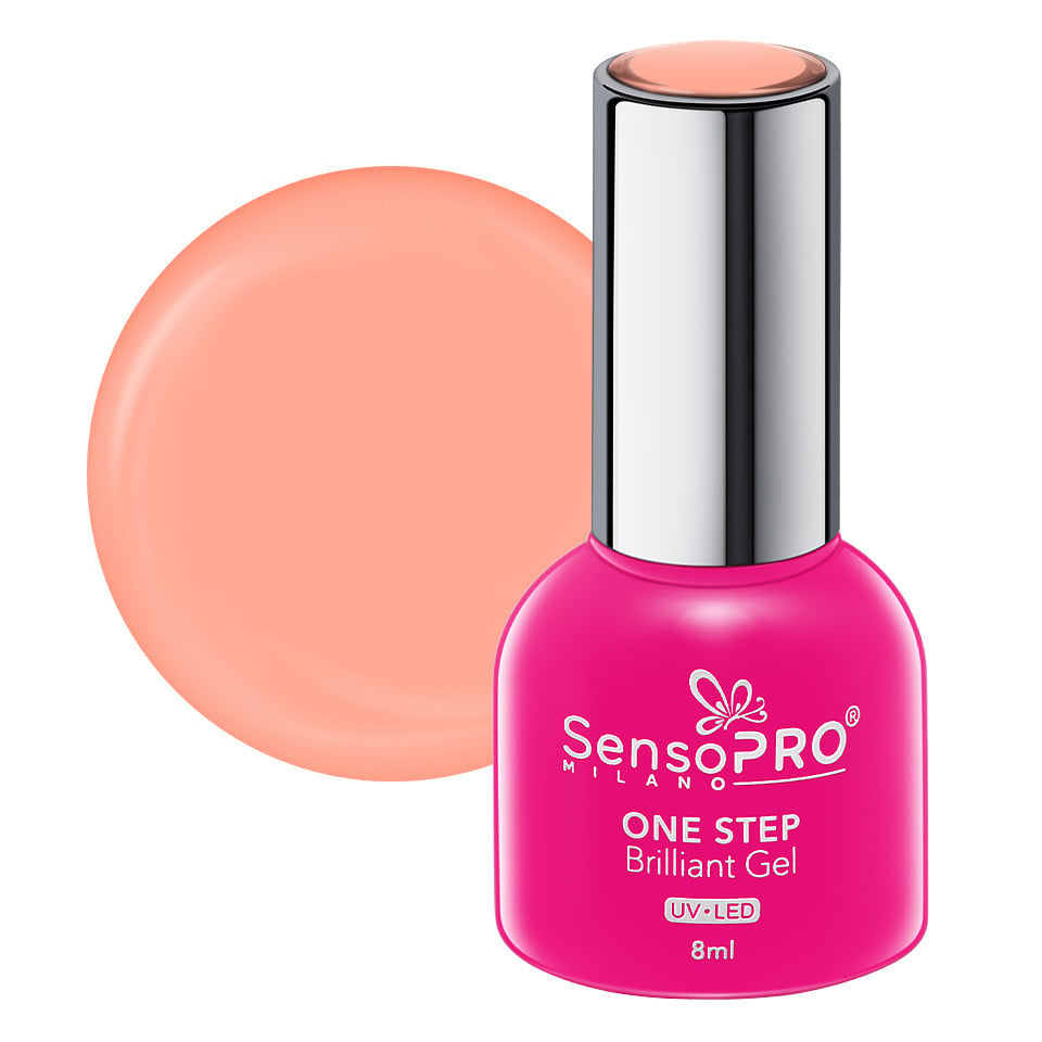 Oja Semipermanenta One Step Brilliant Gel SensoPRO Milano 8ml, Coral Shine #106 Oja Semipermanenta One Step Brilliant Gel SensoPRO Milano 8ml, Coral Shine #106