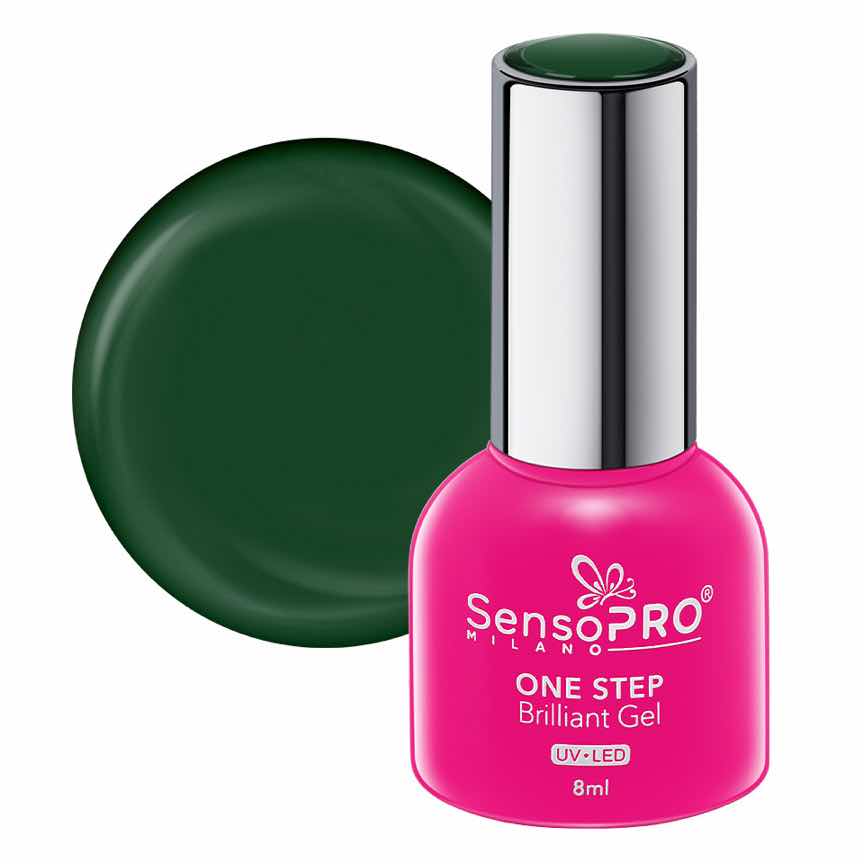 Oja Semipermanenta One Step Brilliant Gel SensoPRO Milano 8ml, Couture Green #59 Oja Semipermanenta One Step Brilliant Gel SensoPRO Milano 8ml, Couture Green #59
