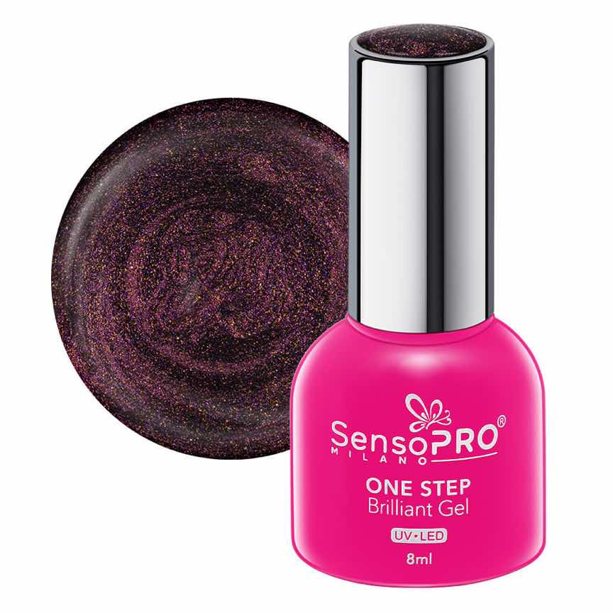 Oja Semipermanenta One Step Brilliant Gel SensoPRO Milano 8ml, Mahogany Stars #84 Oja Semipermanenta One Step Brilliant Gel SensoPRO Milano 8ml, Mahogany Stars #84