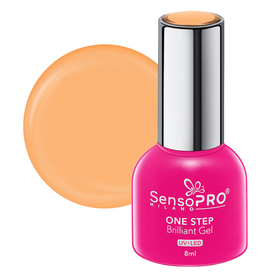 Oja Semipermanenta One Step Brilliant Gel SensoPRO Milano 8ml, Orange Berry #118 Oja Semipermanenta One Step Brilliant Gel SensoPRO Milano 8ml, Orange Berry #118